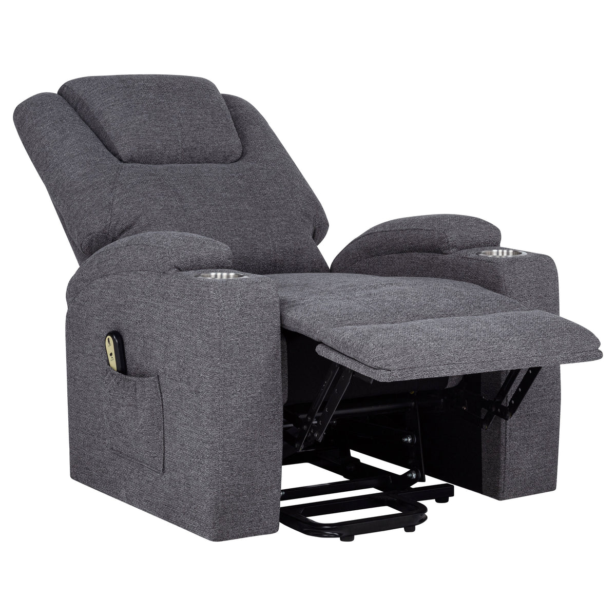 Louie Chenille Upholstered Power Lift Massage Chair
