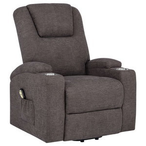 Louie Chenille Upholstered Power Lift Massage Chair