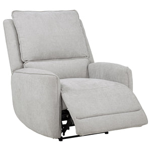 Sylmar Chenille Upholstered Power Recliner Dove Grey
