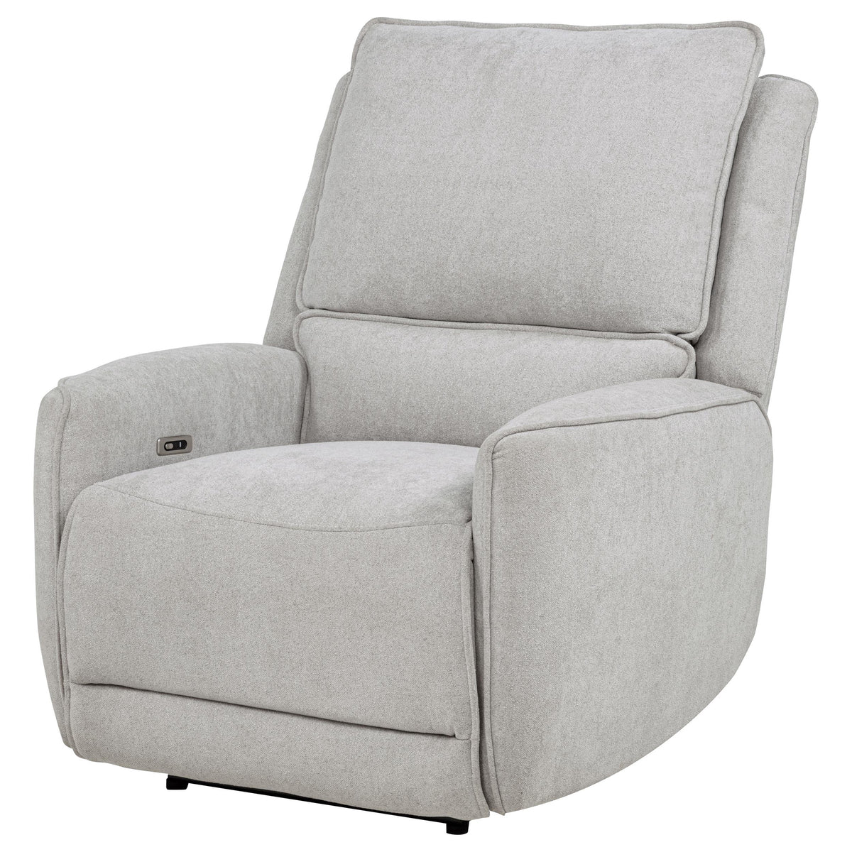Sylmar Chenille Upholstered Power Recliner Dove Grey