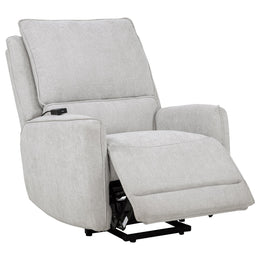 Sylmar Chenille Upholstered Dual Power Lift Recliner Grey