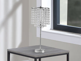 Chrome Table Lamp 19"H