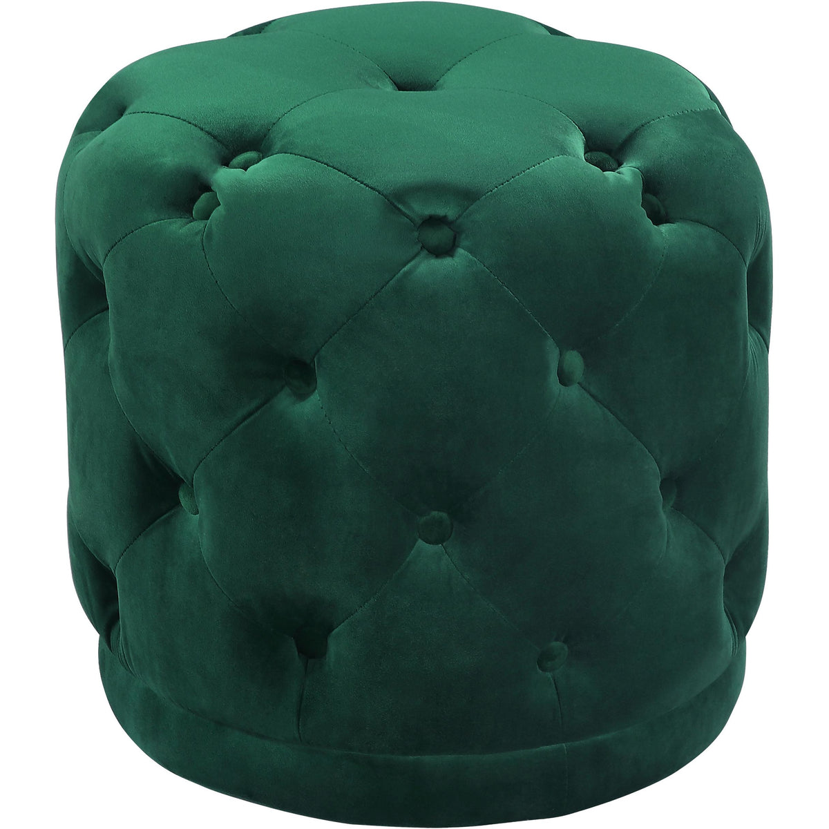 Meridian Harper Green Velvet Ottoman/Stool
