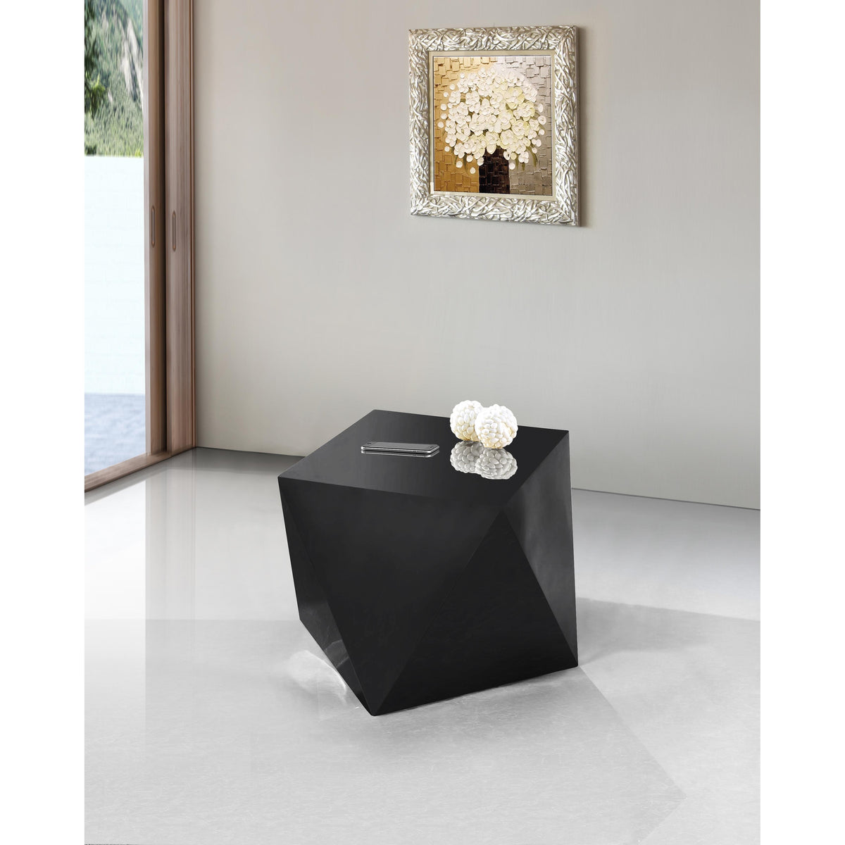 Meridian Gemma Matte Black End Table