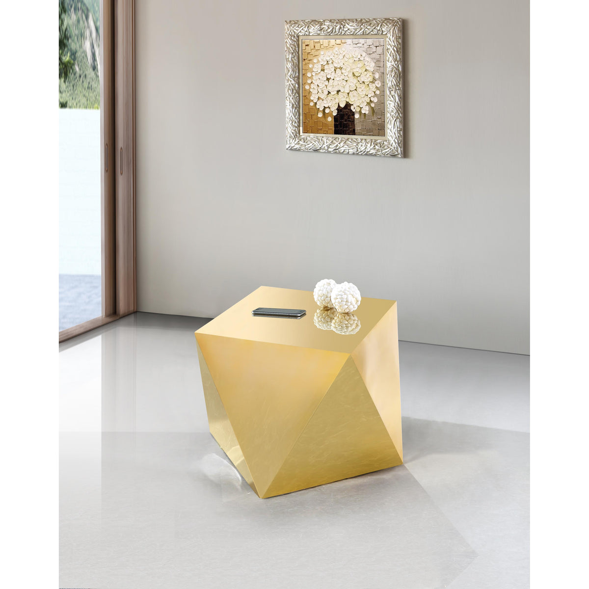 Meridian Gemma Gold End Table