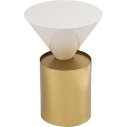 Meridian Damon White End Table