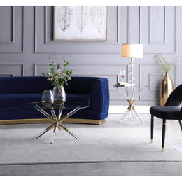 Meridian Mercury Acrylic/Gold End Table