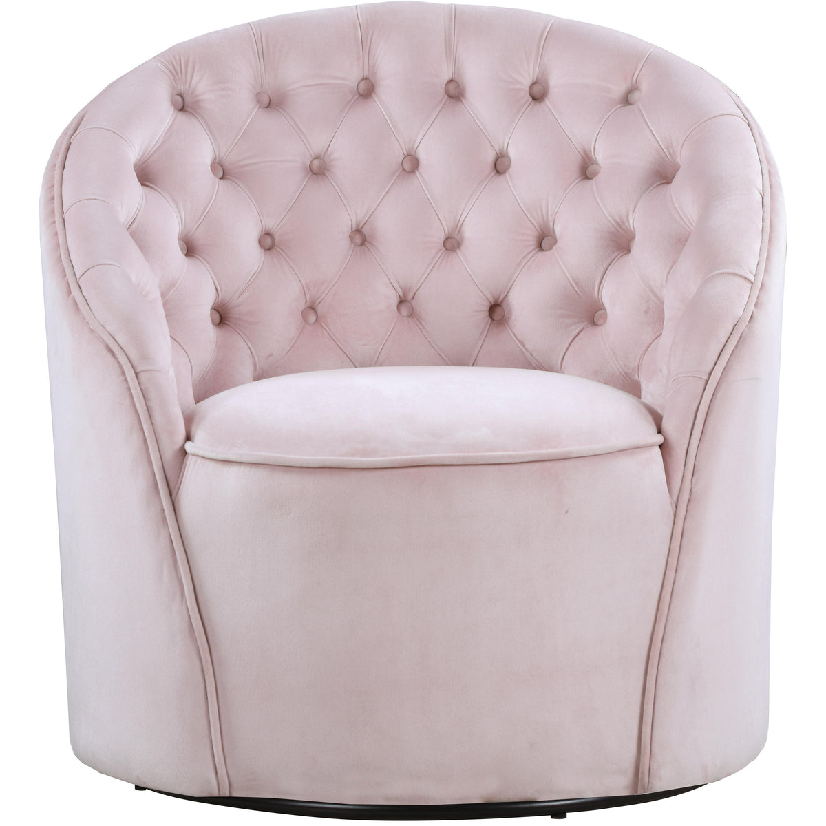 Meridian Alessio Pink Velvet Accent Chair