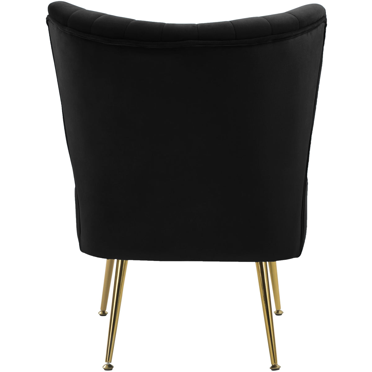 Meridian Tess Black Velvet Accent Chair