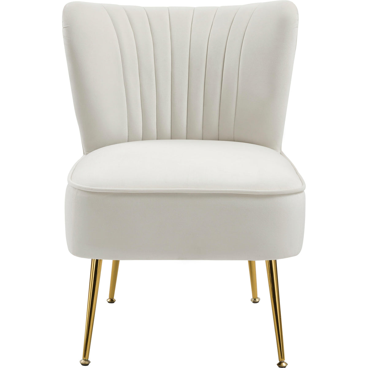 Meridian Tess Cream Velvet Accent Chair