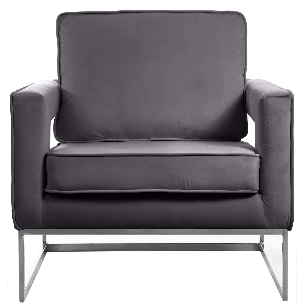 Meridian Noah Grey Velvet Accent Chair