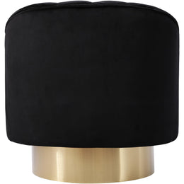 Meridian Farrah Black Velvet Accent Chair
