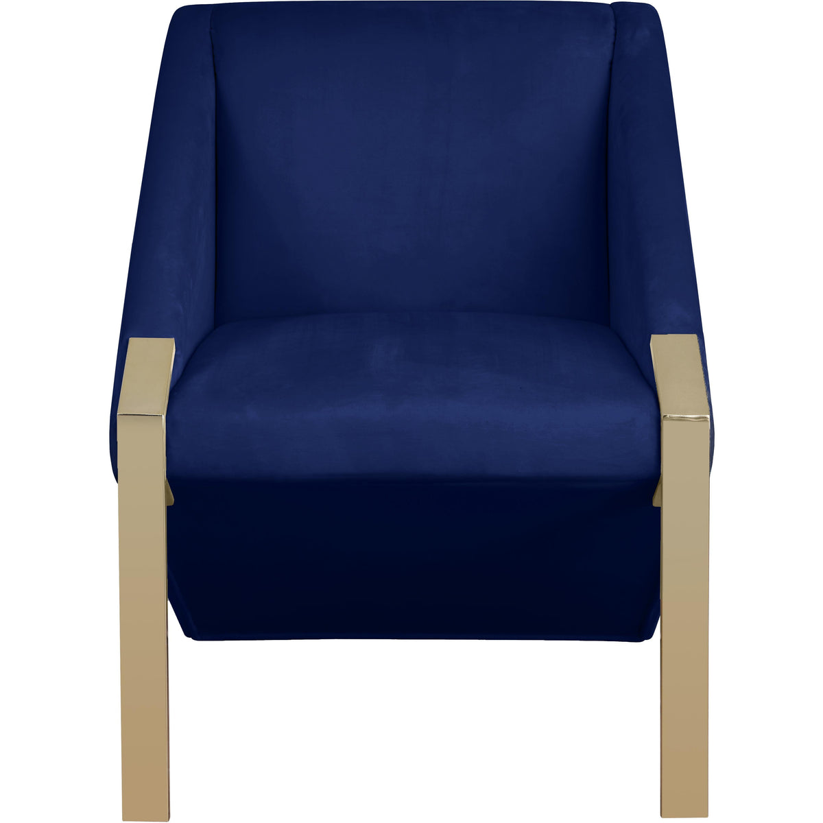 Meridian Rivet Navy Velvet Accent Chair