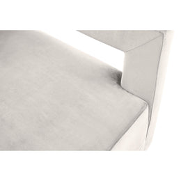 Meridian Armani Cream Velvet Accent Chair
