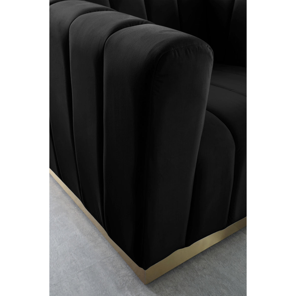 Meridian Marlon Black Velvet Chair