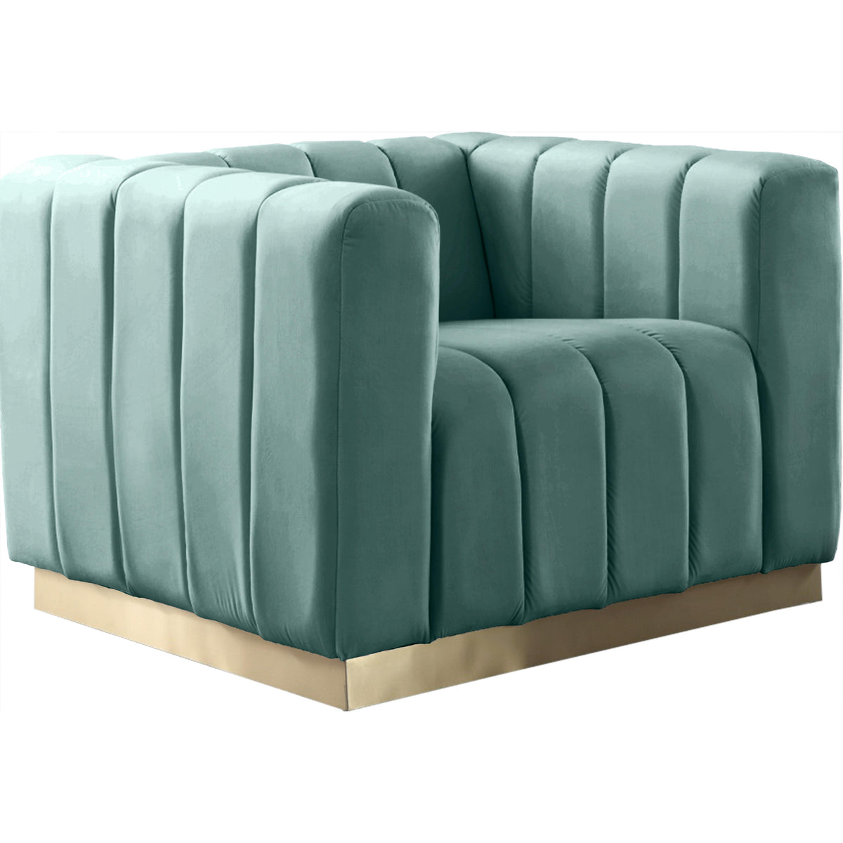 Meridian Marlon Mint Velvet Chair