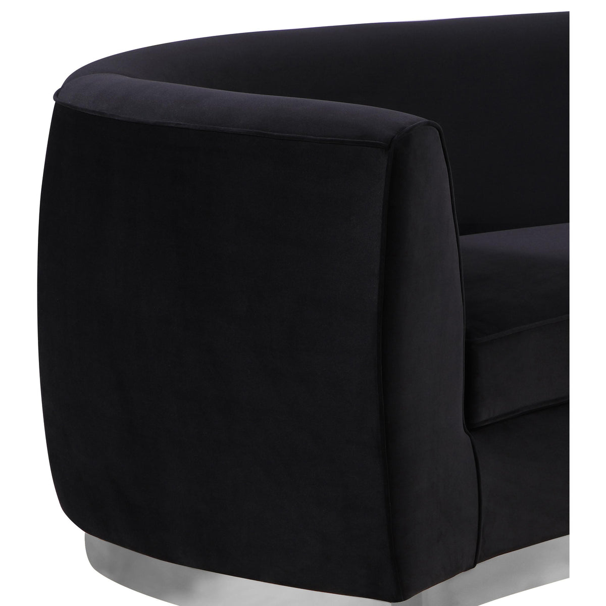 Meridian Julian Black Velvet Chair