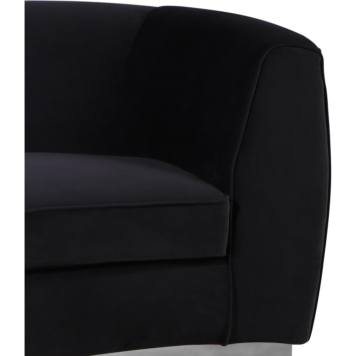 Meridian Julian Black Velvet Chair