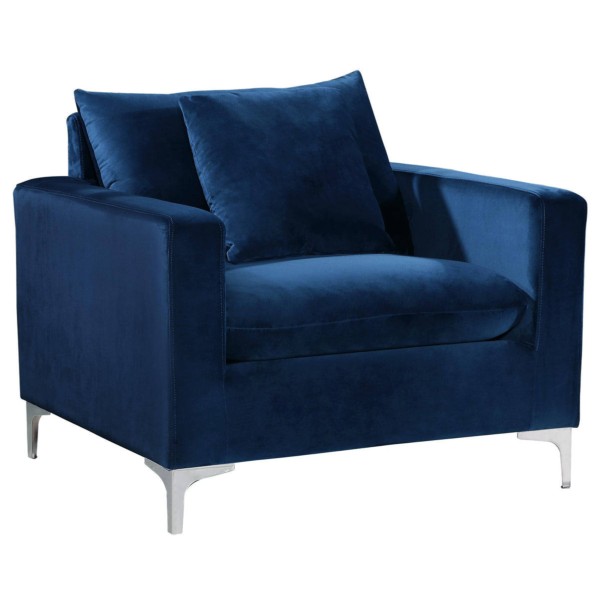 Meridian Naomi Navy Velvet Chair