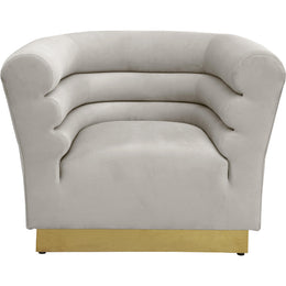 Meridian Bellini Cream Velvet Chair