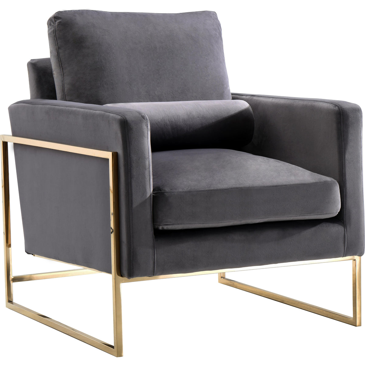 Meridian Mila Grey Velvet Chair