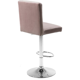 Meridian Joel Pink Velvet Adjustable Stool