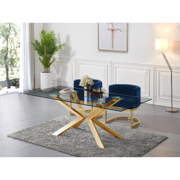 Meridian Gianna Navy Velvet Dining Chair
