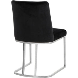 Meridian Heidi Black Velvet Dining Chair