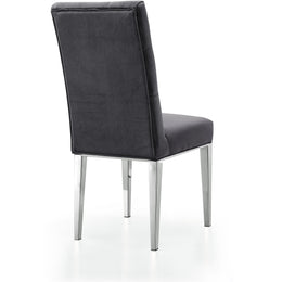 Meridian Juno Grey Velvet Dining Chair