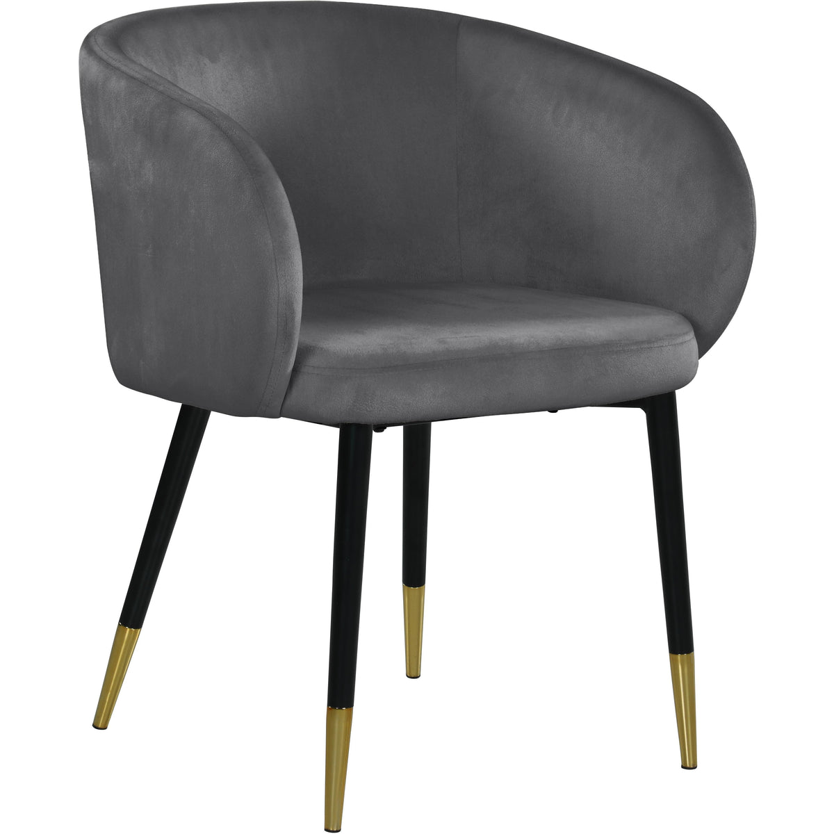 Meridian Louise Grey Velvet Dining Chair