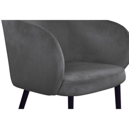 Meridian Louise Grey Velvet Dining Chair
