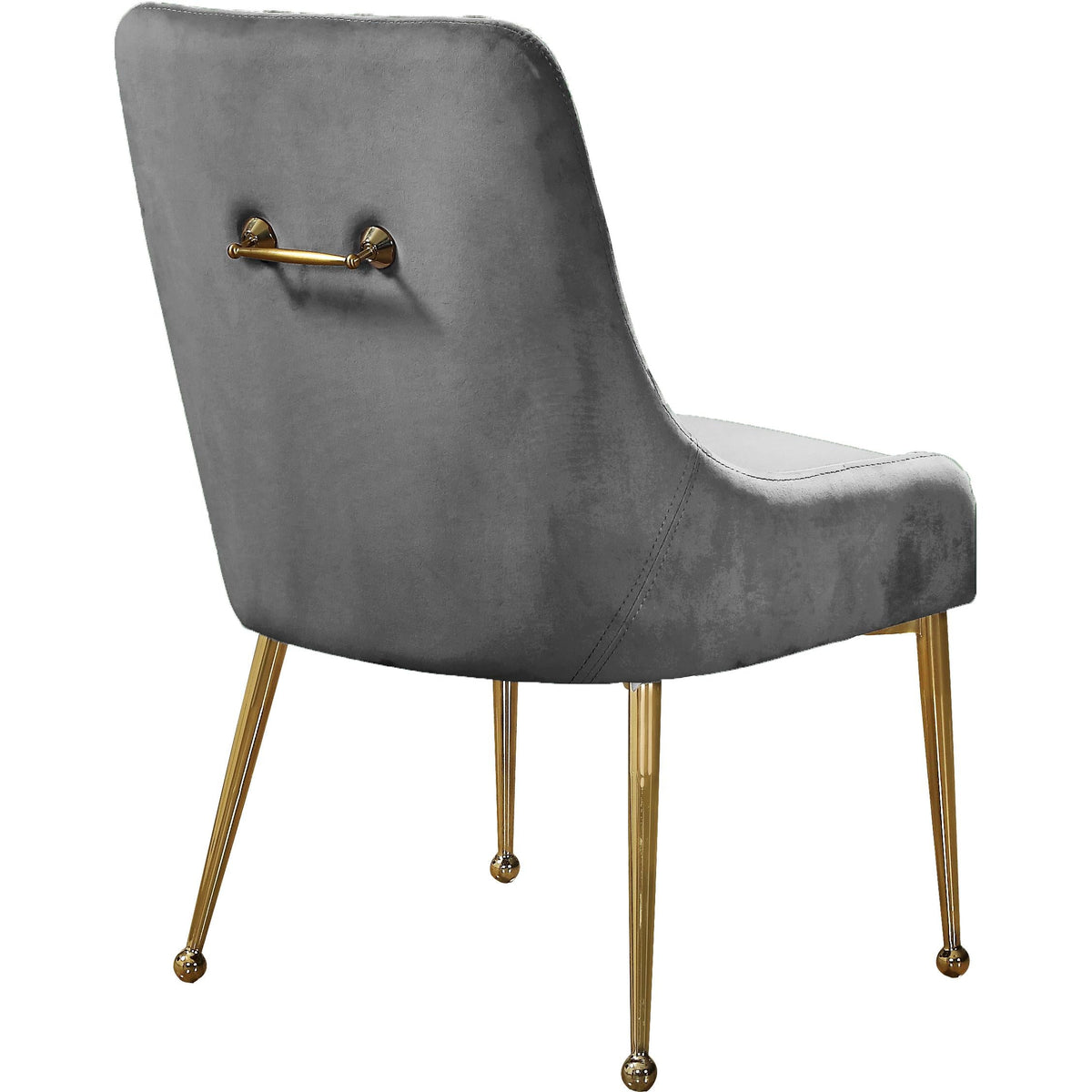 Meridian Owen Grey Velvet Dining Chair