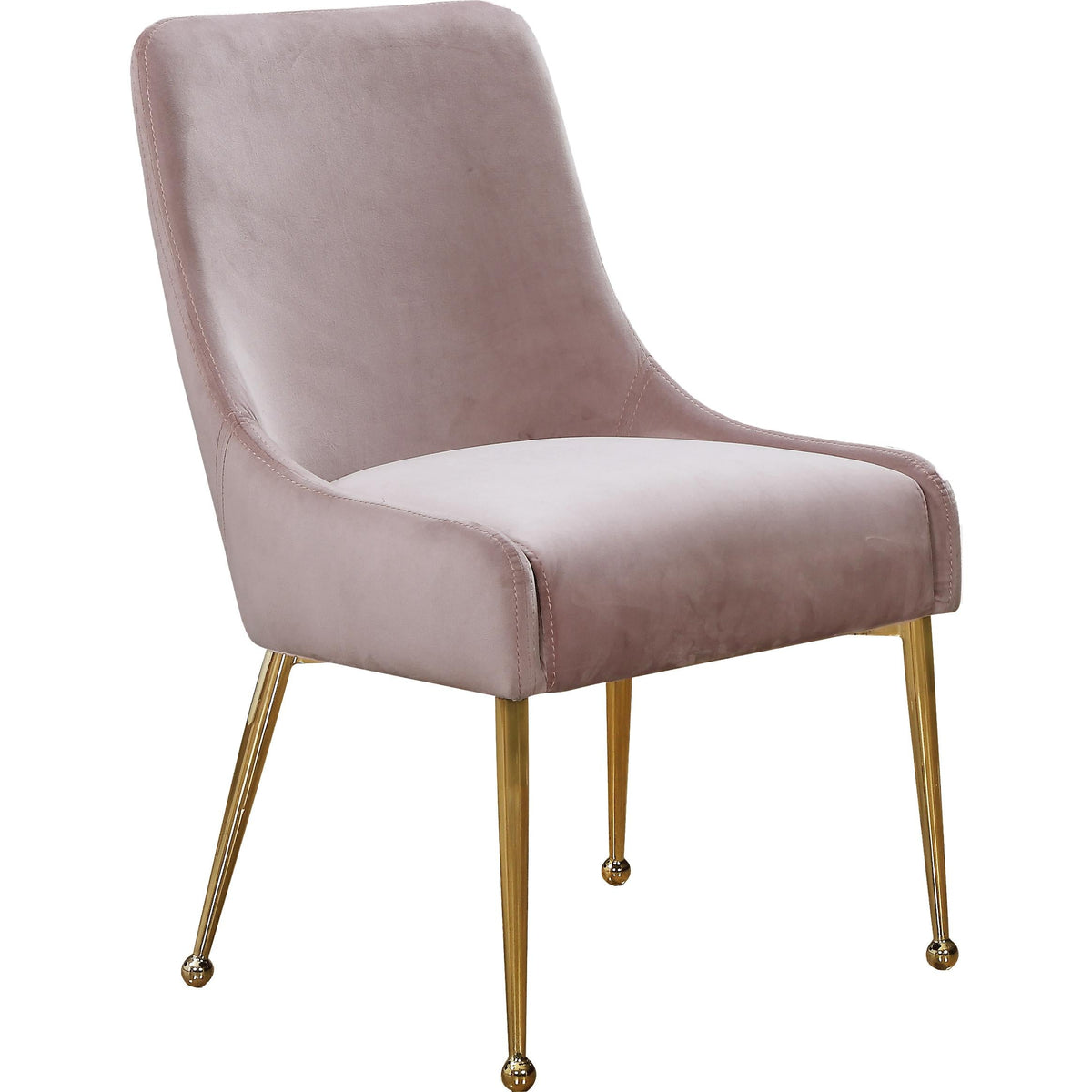 Meridian Owen Pink Velvet Dining Chair