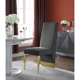 Meridian Porsha Grey Velvet Dining Chair