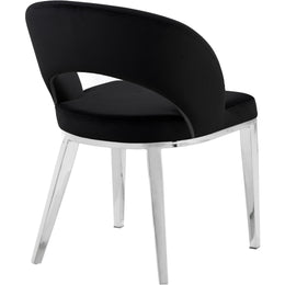 Meridian Roberto Black Velvet Dining Chair