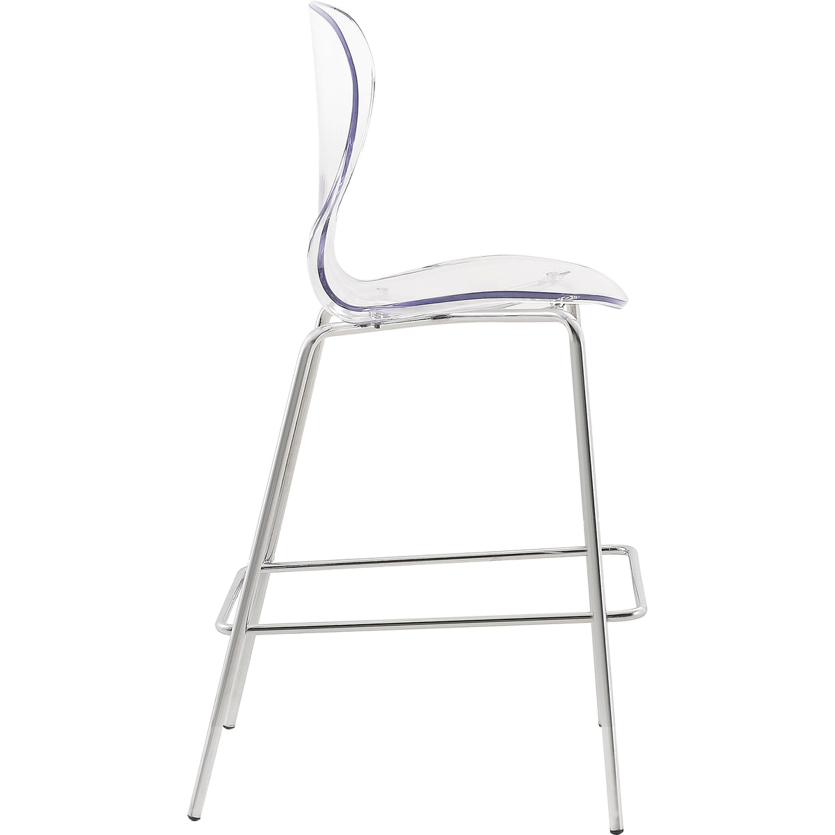 Meridian Clarion Chrome Metal Stool