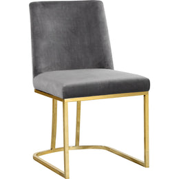 Meridian Heidi Grey Velvet Dining Chair