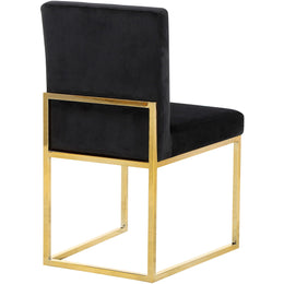 Meridian Giselle Black Velvet Dining Chair