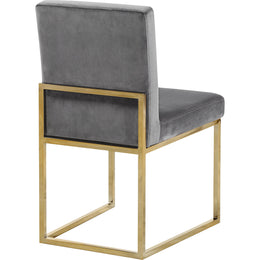 Meridian Giselle Grey Velvet Dining Chair
