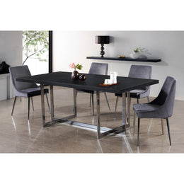 Meridian Karina Grey Velvet Dining Chair