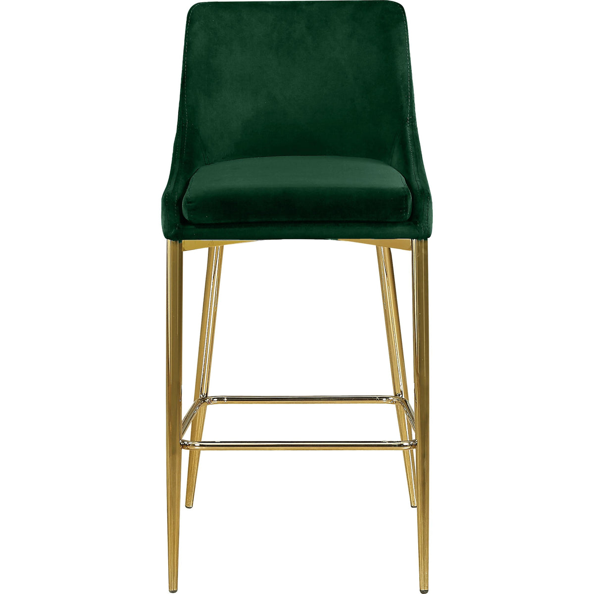 Meridian Karina Green Velvet Stool