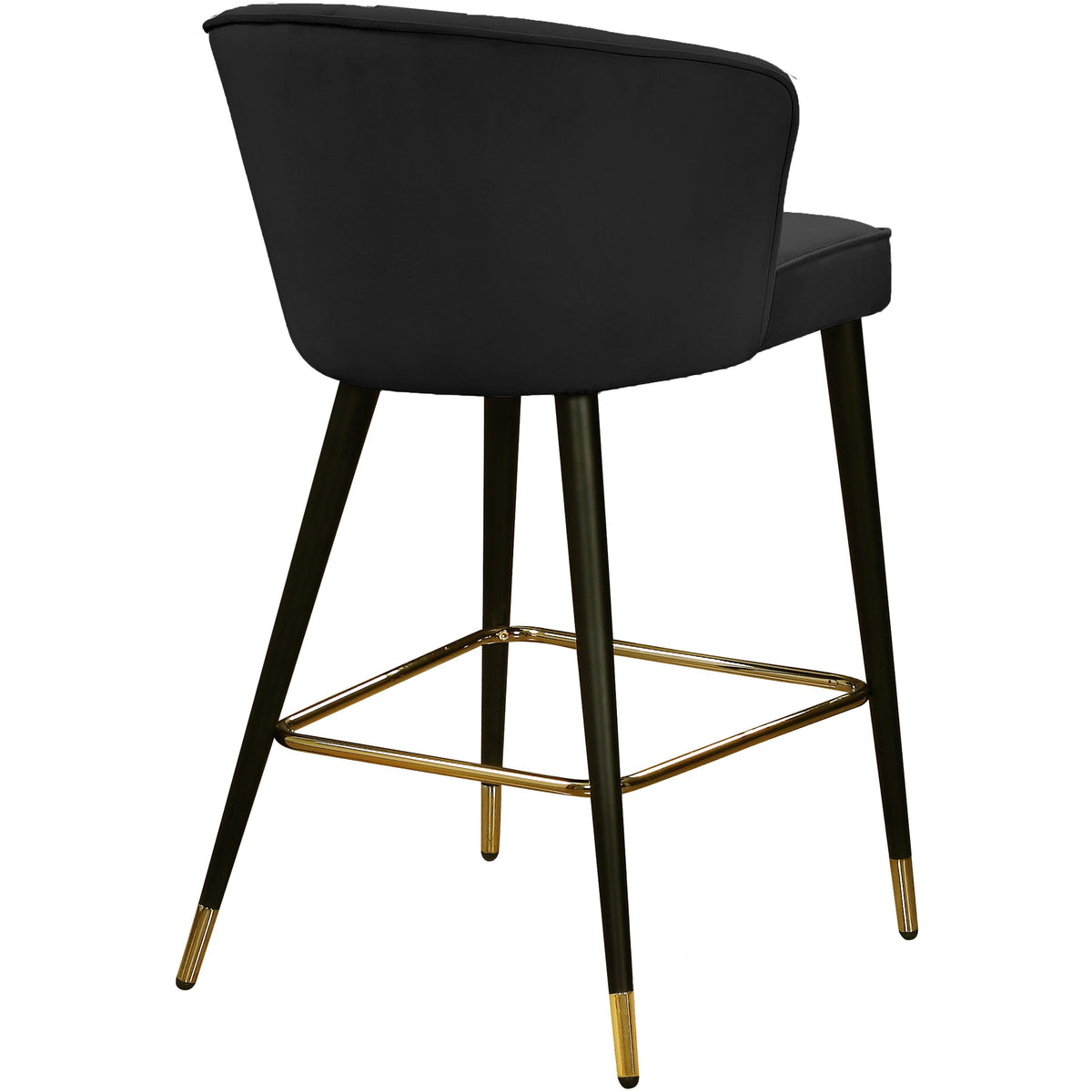Meridian Cassie Black Velvet Stool