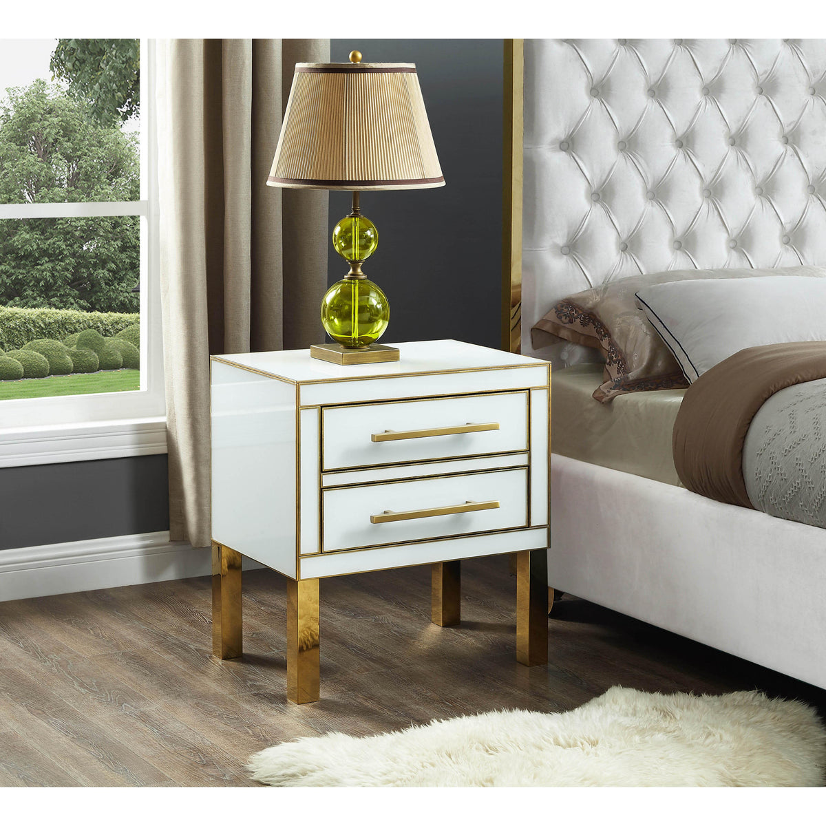 Meridian Gigi White Side Table