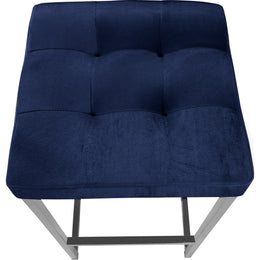Meridian Nicola Navy Velvet Stool