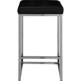 Meridian Nicola Black Vegan Leather Stool