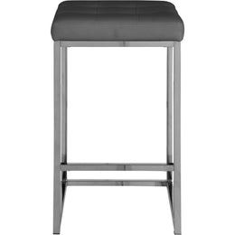 Meridian Nicola Grey Vegan Leather Stool
