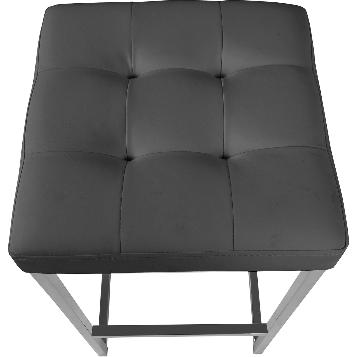 Meridian Nicola Grey Vegan Leather Stool