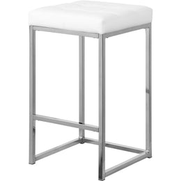Meridian Nicola White Vegan Leather Stool
