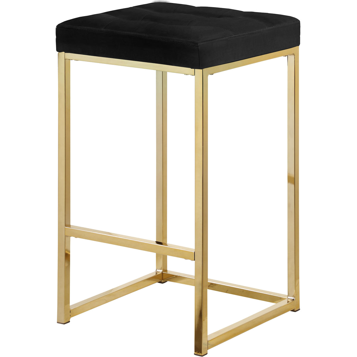 Meridian Nicola Black Velvet Stool
