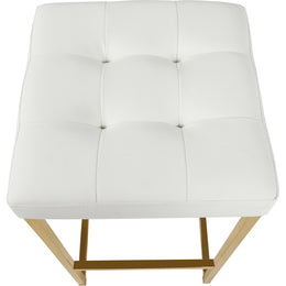 Meridian Nicola White Vegan Leather Stool